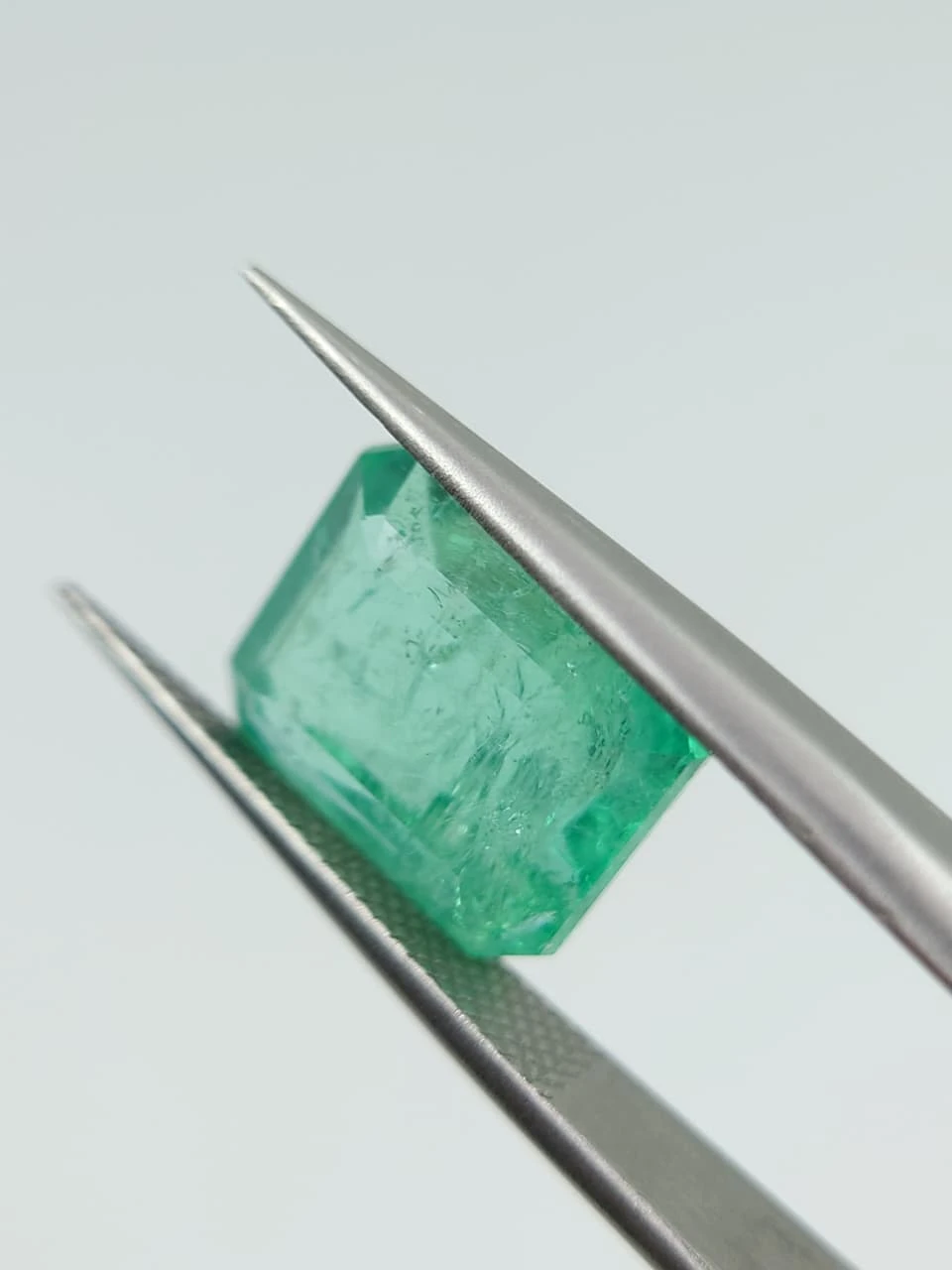 6ct Untreated Octagon Faceted Natural Emerald from Afghanistan — view 5